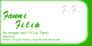 fanni filip business card